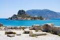 Ruins of Kefalos beach on Kos island, Greece Royalty Free Stock Photo