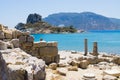 Ruins of Kefalos beach on Kos island, Greece Royalty Free Stock Photo