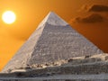 Kefren Pyramid and the sun