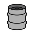 Keg. A metal barrel with draft beer or other beverage. The safest type of beer containers for transportation.