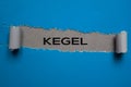 Kegel Text written in torn paper. Medical concept Royalty Free Stock Photo