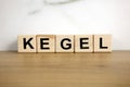 Kegel word from wooden blocks