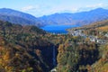 Kegon Falls and Lake Chuzenji in NIkko, Japan.