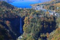 Kegon Falls and Lake Chuzenji in NIkko, Japan.