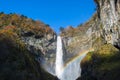 Kegon Waterfall in autumn with rainbow