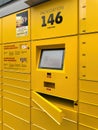 Yellow DHL Packstation 146 in Kehl Royalty Free Stock Photo