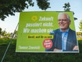 arge election posters with the chancellor candidates of Bundnis 90 Die Grunen