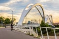 The Beatus Rhenanus railway bridge over the Rhine between Strasbourg, France, and Kehl, Germany