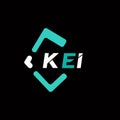 KEI creative minimalist letter logo. KEI unique vector initials alphabet letter logo design Royalty Free Stock Photo