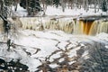 Keila-Joa waterfall by winter, Estonia