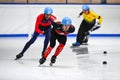 Lausanne, Switzerland, April 3, 2022 : Olympic Cities Trophy and Swiss Short Track Championship at Vaudoise Arena