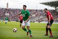 Keith Andres and John O Shea during the Liam Miller Tribute match