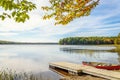 Kejimkujik lake in fall from Jeremy Bay Campground Royalty Free Stock Photo