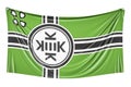 Kek Flag Kekistan hanging on the wall, 3D rendering