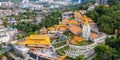 Kek Lok Si Temple aerial photo panorama on Penang island in Malaysia Royalty Free Stock Photo