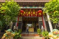 Kek Lok Si Temple decorated with red paper lanterns in Penang island, Malaysia