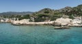 Kekova Island and the Ruins of the Sunken City Simena in the Antalya Province, Turkey Royalty Free Stock Photo