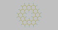 Kekulene molecular structure isolated on grey Royalty Free Stock Photo
