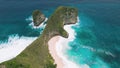 Kelingking Beach Nusa Penida Island Bali Indonesia. Tropical rocky cliff, mountain green landscape. Turquoise ocean Royalty Free Stock Photo