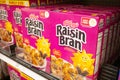 Kellogg`s Raisin Bran cereal Royalty Free Stock Photo