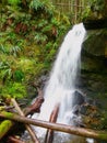 British Columbia, Kelly Falls in Coast Mountains near Powell River, Sunshine Coast, Canada Royalty Free Stock Photo