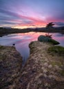 Kelly Hall Tarn Sunset, Lake District, UK. Royalty Free Stock Photo