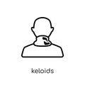 Keloids icon. Trendy modern flat linear vector Keloids icon on w Royalty Free Stock Photo