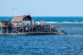 Kelong or fish farming in Tg Pinang, Indonesia