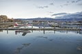 Kelowna Marina at dusk