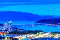 Kelowna Sunset Blue Hour on Knox Mountain Royalty Free Stock Photo