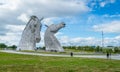 The Kelpies in a summer afternoon, Falkirk, Scotland.