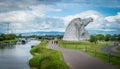 The Kelpies in a summer afternoon, Falkirk, Scotland.