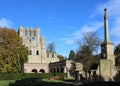 Kelso Abbey and war memorial, Kelso, Scotland Royalty Free Stock Photo