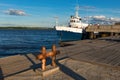 Ship Vasily Kosyakov at the pier Aista