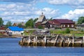 KEM, RUSSIA - August, 20107: Berth in Rabocheostrovsk, Republic of Karelia