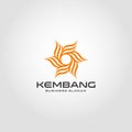 Kembang - Flower Logo template Royalty Free Stock Photo