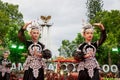 Kembang Kemayoran dance from Betawi, West Java. This dance is a friendly and cheerful welcoming of guests Royalty Free Stock Photo