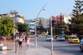 Kemer, Turkey - August 14, 2022: Street view of Kemer, Antalya Province in southwestern Turkey. Kemer is a popular resort town in