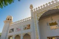 KEMER, TURKEY: Beautiful facade of the building of a bath or Turkish hamam in the city of Kemer