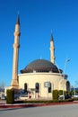 Kemer, Turkey - February 4, 2022: Huzur Mosque in Kemer, Antalya Province in southwestern Turkey. Kemer is a popular resort town