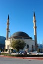 Kemer, Turkey - February 4, 2022: Huzur Mosque in Kemer, Antalya Province in southwestern Turkey. Kemer is a popular resort town