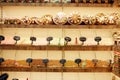 Kemer, Turkey - May 25, 2021: Large assortment of condiments in a Turkish souvenir shop. Selection of seasonings in the