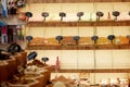 Kemer, Turkey - May 25, 2021: Large assortment of condiments in a Turkish souvenir shop. Selection of seasonings in the