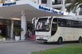 KEMER, TURKEY - MAY 11, 2018: the name of the hotel Ozkaymak Royalty Free Stock Photo