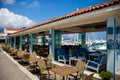 KEMER, TURKEY - MAY 10, 2011: Summer cafe near yachts marina