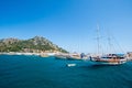 Kemer, Turkey - 06.20.2015. yacht near the coast of Turkey