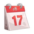 17 August Calendar Royalty Free Stock Photo