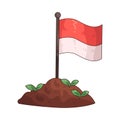 Indonesia Flag Royalty Free Stock Photo