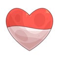 Indonesia Flag Heart Royalty Free Stock Photo