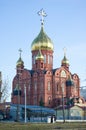 KEMEROVO, RUSSIA - November 05. 2015. Russian Christian church in Kemerovo city, capital of Kemerovskaya region. Western Siberia.